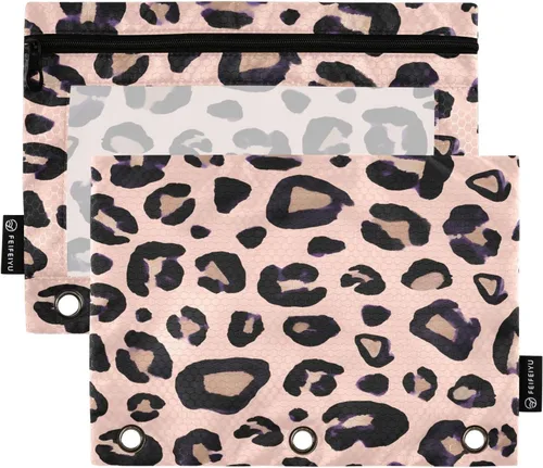 Vista 20 de Linda bolsa de lápices de bailarina para carpeta de 3 anillos, 2 bolsas para lápices con cremallera, estuche transparente con cremallera para Ballet
