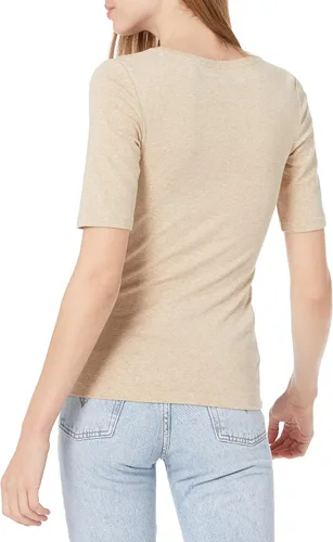 Vista 2 de Tienda Essentials - Camiseta de manga corta y cuello cuadrado para mujer
