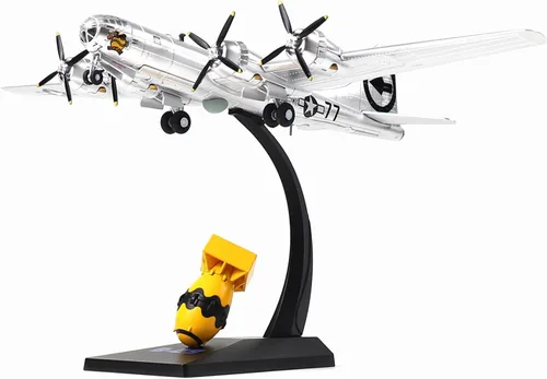 Vista 10 de NUOTIE Escala 1/72 B-17 Fortress Bomber (pintura verde) Pre-construcción de avión de guerra vintage de la Segunda Guerra Mundial avión de guerra