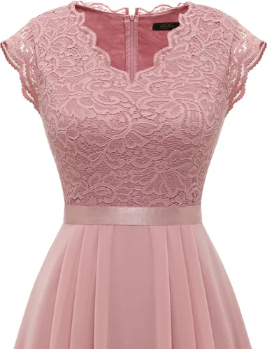 Vista 30 de Dressystar - Vestido de dama de honor, sin mangas, con cuello en V, para fiesta de boda