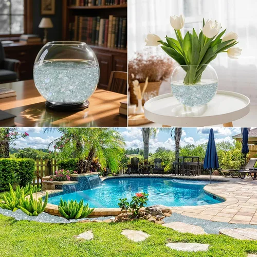 Vista 7 de Skyflame - Cuentas de vidrio de fuego de 10 libras para chimenea y lugar para fogatas, tamaño de 1/2 pulgada, cristal de hielo reflectante