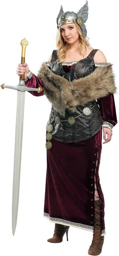 Vista 2 de Diosa vikinga de talla grande para mujer, Multi