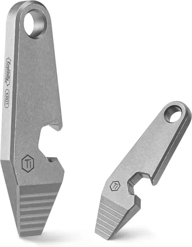 Vista 10 de KeyUnity KR00 EDC Barra de palanca de bolsillo Bit Bar de titanio Multiherramienta con clip de bolsillo