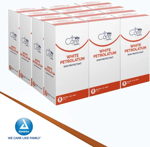 Vista 7 de Dynarex Petrolatum blanco, gelatina de petróleo para piel seca, dañada o agrietada, jalea de petróleo blanca calmante para irritaciones menores