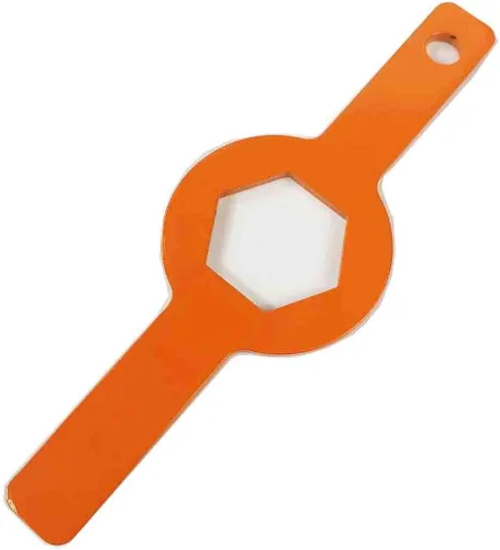Vista 3 de Llave inglesa de tuerca de tina, llave inglesa GE para arandela (1-11/16 pulgadas solo arandela GE) con recubrimiento en polvo acabado en naranja