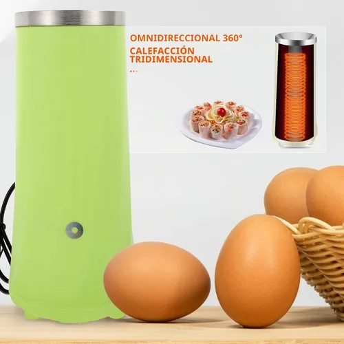 Vista 8 de Hemoton Máquina automática de rollos de huevos, cocina antiadherente con diseño de embudo 304, máquina de huevos de desayuno con calefacción