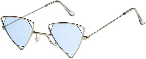 Vista 11 de Shiratori Lentes de sol retro clásicos y elegantes para hombres y mujeres, 100% protección UV, estilo de diseño triangular Negro naranja