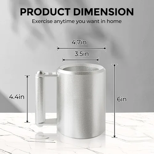Vista 4 de WITO Taza de café de 22 libras, 13.5 fl oz, mancuerna de 22.0 lbs, taza de cerveza, con mancuernas con sobrepeso, taza de agua deportiva, gimnasio