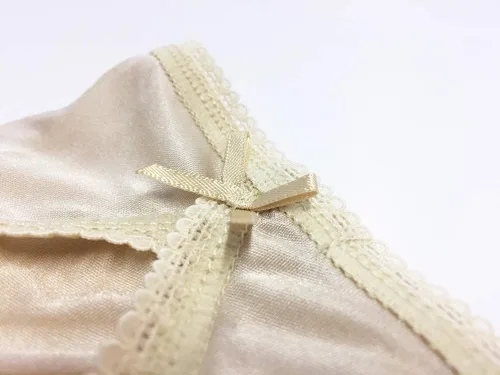 Vista 4 de SilRiver Bragas de bikini 100 % seda para mujer, sexy y cómodo, ropa interior de tanga, transpirable