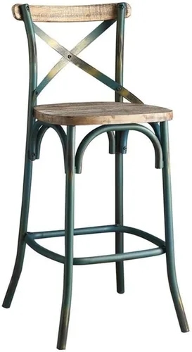 Vista 3 de Acme Furniture Zaire Silla de bar, nogal/negro antiguo