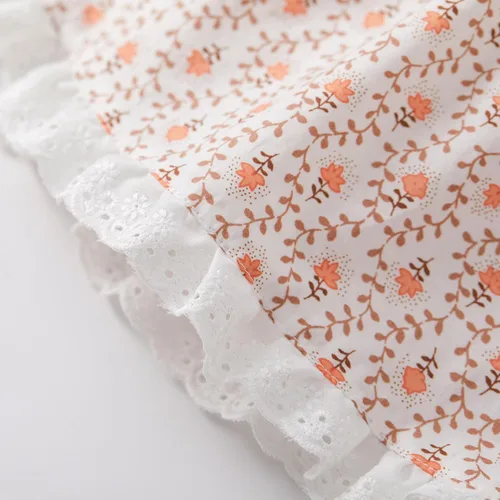 Vista 5 de pureborn Vestido tejido de algodón de manga corta y larga para bebé niña pequeña 0-5T