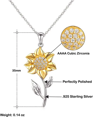 Vista 5 de Collar único con colgante de girasol para esposa, si los sueños realmente se hacen realidad, entonces habré encontrado una manera de amar a