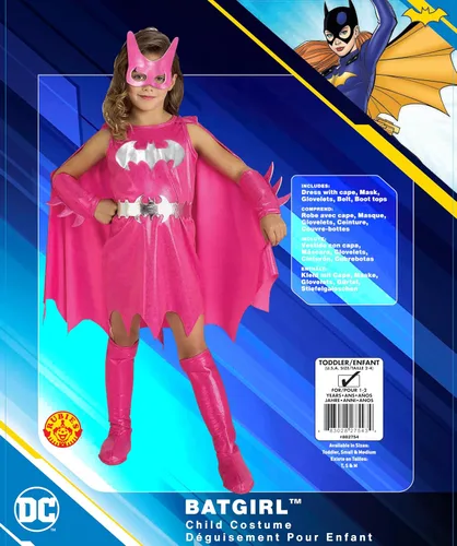 Vista 2 de Pink Deluxe Kids Batgirl Costume