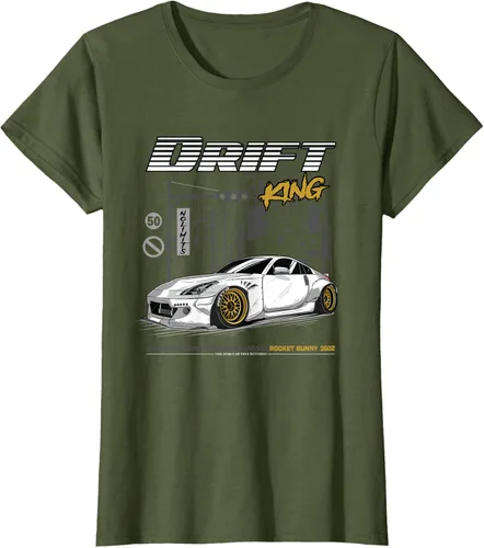 Vista 56 de Z34 370 Fairlady Z - Camiseta gráfica de cuerpo ancho, Negro, S