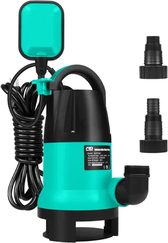 Vista 12 de Bomba de sumidero, Prostormer 1HP 3700GPH Bomba sumergible para agua limpia/sucia con interruptor automático de flotación para alberca, estanque
