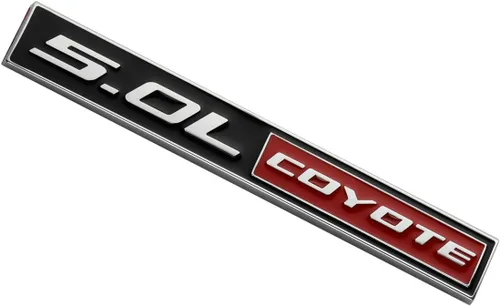 Vista 3 de 1pcs 5.0L Coyote Emblem 3D Badge V8 Engine Trunk Sticker Sticker Reemplazo para Mustang & F150 (Cromo/Rojo)