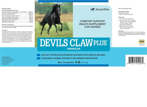Vista 2 de Uckele Suplemento para caballos Devils Claw Plus - Suplemento equino de vitaminas y minerales - 2 libras (lb)