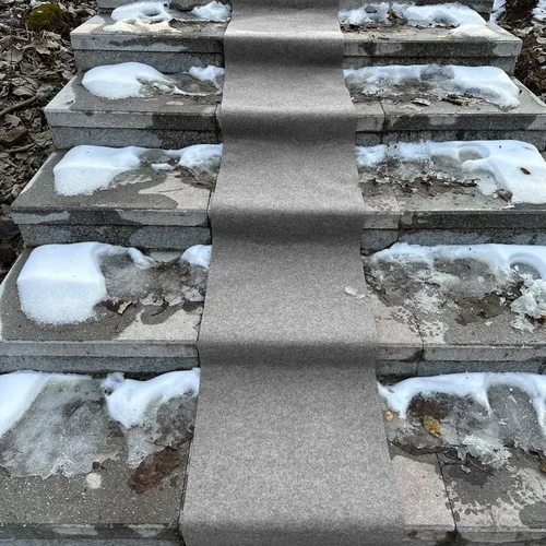 Vista 2 de Prriudy Alfombra antideslizante de 16 x 118 pulgadas, alfombra de fieltro antideslizante para pasarelas de invierno, puerta delantera, escaleras