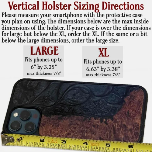 Vista 4 de Funda de cuero con cierre magnético, negro, grande