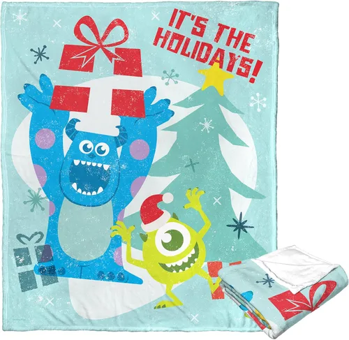 Vista 3 de Northwest Monsters Inc - Manta de seda táctil, 50 x 60 pulgadas, Mosters Festive Mosters