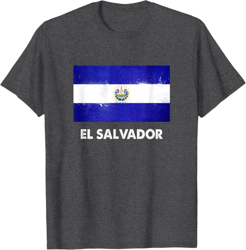 Vista 32 de Camiseta de la bandera de El Salvador Camiseta salvadoreña