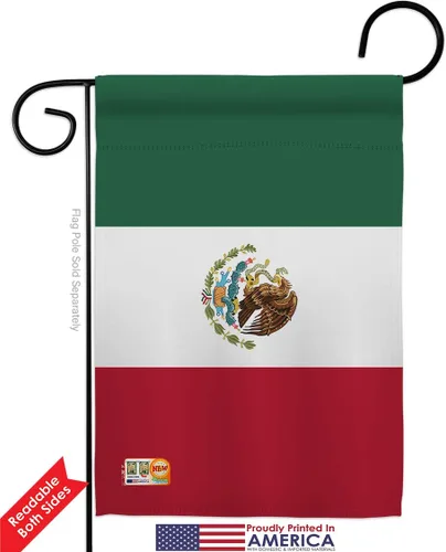 Vista 4 de Nacionalidad México Garden House Banderas Set Regional Nación Internacional Mundo País Particular Área Pequeña Decorativa Patio Banner Doble Cara