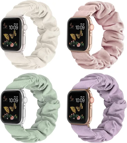 Vista 17 de Recoppa - Correa elástica compatible con Apple Watch de 1.49, 1.61, 1.65, 1.57, 1.73 y 1.77 pulgadas, con bonito estampado, banda elástica