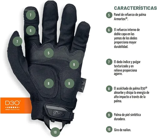 Vista 10 de Mechanix Wear, M-Pact guantes tácticos encubiertos Touchscreen-Capable Safety Gloves with Impact Protection, Vibration Absorption & a Secure Fit