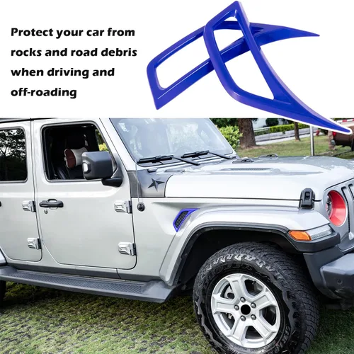 Vista 3 de Bonbo 2 unidades de accesorios exteriores para molduras de rueda, molduras de salida de aire acondicionado lateral para Jeep Wrangler JL JLU Sports