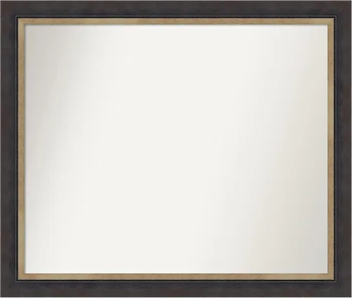 Vista 173 de Amanti Art Espejo personalizado, espejo de baño negro Astor, espejo de pared o espejo de tocador de baño sobre el fregadero (25 x 25 pulgadas)