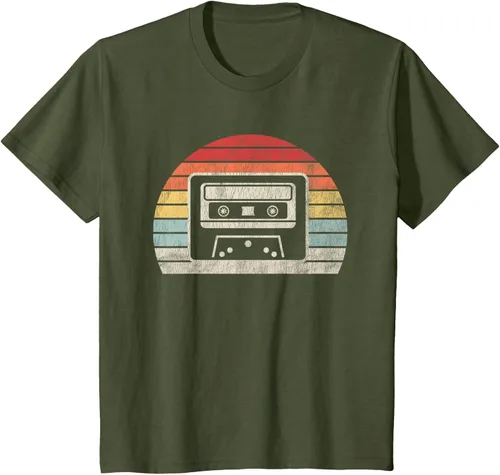 Vista 9 de Retro Cassette Tape 80s 90s Nostalgia T-Shirt Negro