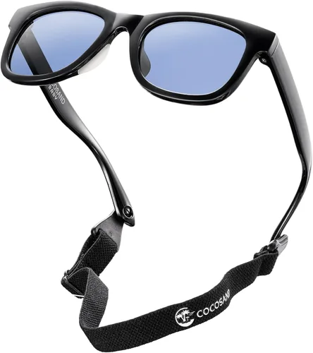 Vista 40 de COCOSAND Flexible Polarized Baby Sunglasses with Strap Beige