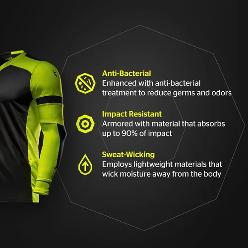 Vista 27 de Storelli ExoShield Gladiator Goalkeeper Jersey, High-Impact Protection, Sweat-Wicking, Breathable Athletic Shirt for Soccer