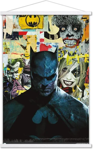 Vista 19 de Trends International DC Comics Batman - Póster de pared con imágenes, 22.4 pulgadas de largo x 14.7 pulgadas, versión enmarcada de madera de granero