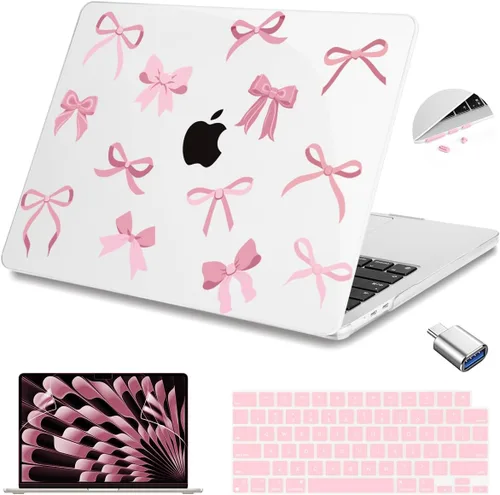 Vista 28 de Teryeefi Compatible con M4 M3 M2 MacBook Air de 15 pulgadas 2024 2023 Funda Modelo A3241 A3114 A2941 con Pantalla Liquid Retina, Cubierta Protectora