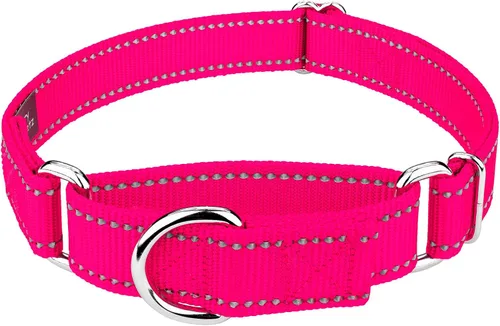 Vista 8 de Country Brook Petz - Vibrante selección de 8 colores - Collar de perro Martingala de nailon reflectante (pequeño, 3/4 pulgadas, negro)