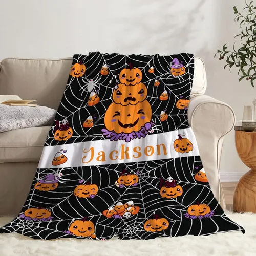 Vista 12 de Cute Ghosts - Manta de bebé personalizada para recién nacido, regalos para Halloween y Navidad, 40 x 30 pulgadas