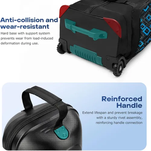 Vista 4 de Golf Travel Bags for Airlines with Reinforced Wheels, Hard Case Top and 1680D Heavy Duty Oxford Protect Golf Clubs, Lightweight and Easy to Use
