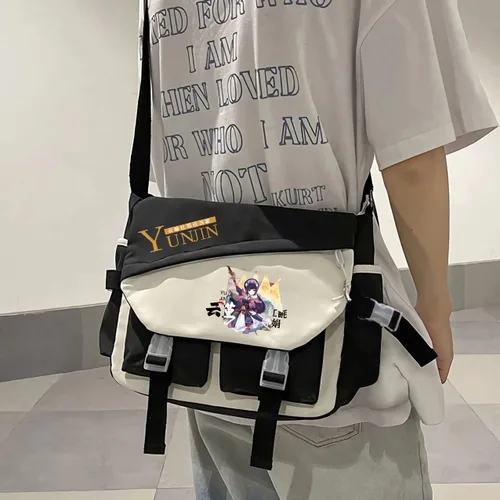 Vista 4 de Genshin Impact Crossbody Bag Xiao Single Shoulder Bag Handbag Adult Single Shoulder Backpack Bag
