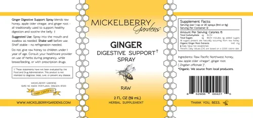 Vista 7 de Mickelberry Gardens Spray de miel de jengibre para apoyo inmunológico, chupitos de jengibre orgánico y jarabe para aumentar la inmunidad, salud