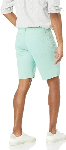 Vista 2 de Tienda Essentials Pantalones cortos de 5 bolsillos elásticos de entrepierna de 9 pulgadas para hombre