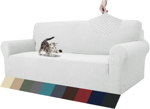 Vista 53 de ZNSAYOTX 1 Funda de silla Jacquard para sala de estar, funda de silla de alta elasticidad con brazos, antideslizante, apta para mascotas, funda