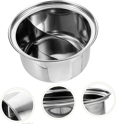 Vista 4 de DOITOOL Olla de sopa pequeña de acero inoxidable compatible con olla de inducción Hotpot Liner