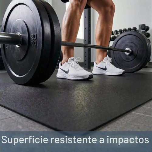 Vista 4 de Rollo de piso de goma resistente de 1/4" de espesor de Floor Inc Tapetes de piso de goma reciclada flexibles para gimnasio en casa Tapete