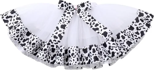 Vista 4 de ODASDO Mameluco con tutú para bebé niña y niña, con temática de vaca, 1, 2, 3 cumpleaños, fiesta, pastel, para niños pequeños