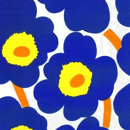 Vista 14 de IHR Ideal Home Range Servilletas de cena Marimekko desechables de 3 capas de papel, 8.5 x 4.5 pulgadas, Juhannustaika, 16