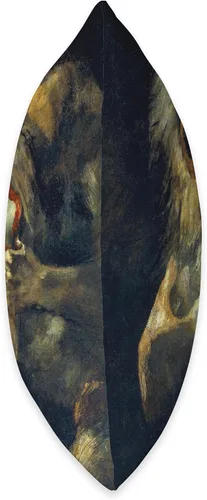 Vista 2 de Twisted City Art Francisco Goya-Saturn Devouring His Son-for Artists - Almohada de 16 x 16 pulgadas, multicolor