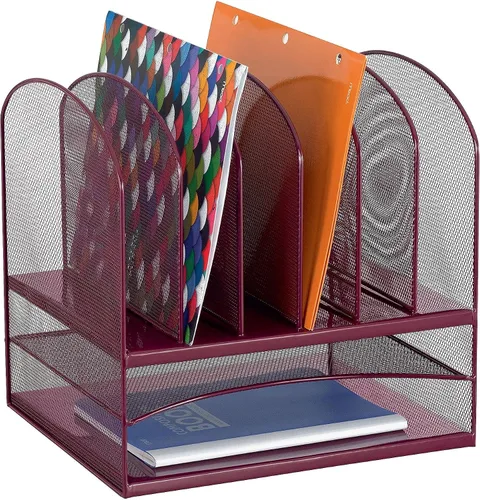 Vista 4 de Productos Safco 3255BL Onyx malla organizador de computadora con 2 horizontal/6 vertical secciones, Azul