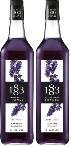 Vista 44 de 1883 Jarabe de Amaretto para bebidas, fabricado en Francia, botella de plástico de 1 litro
