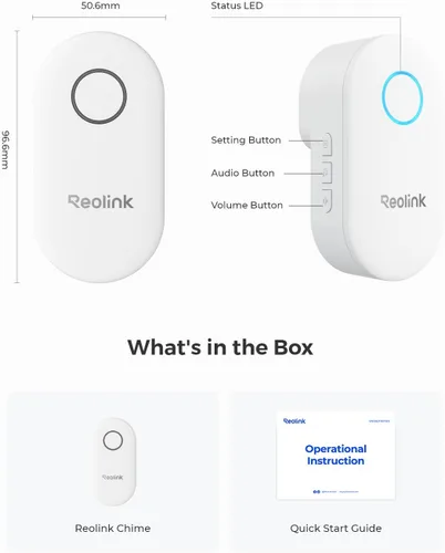 Vista 6 de Reolink Timbre digital, solo compatible con Reolink Video Doorbell V2, fácil de conectar y usar, control remoto a través de la aplicación, múltiples